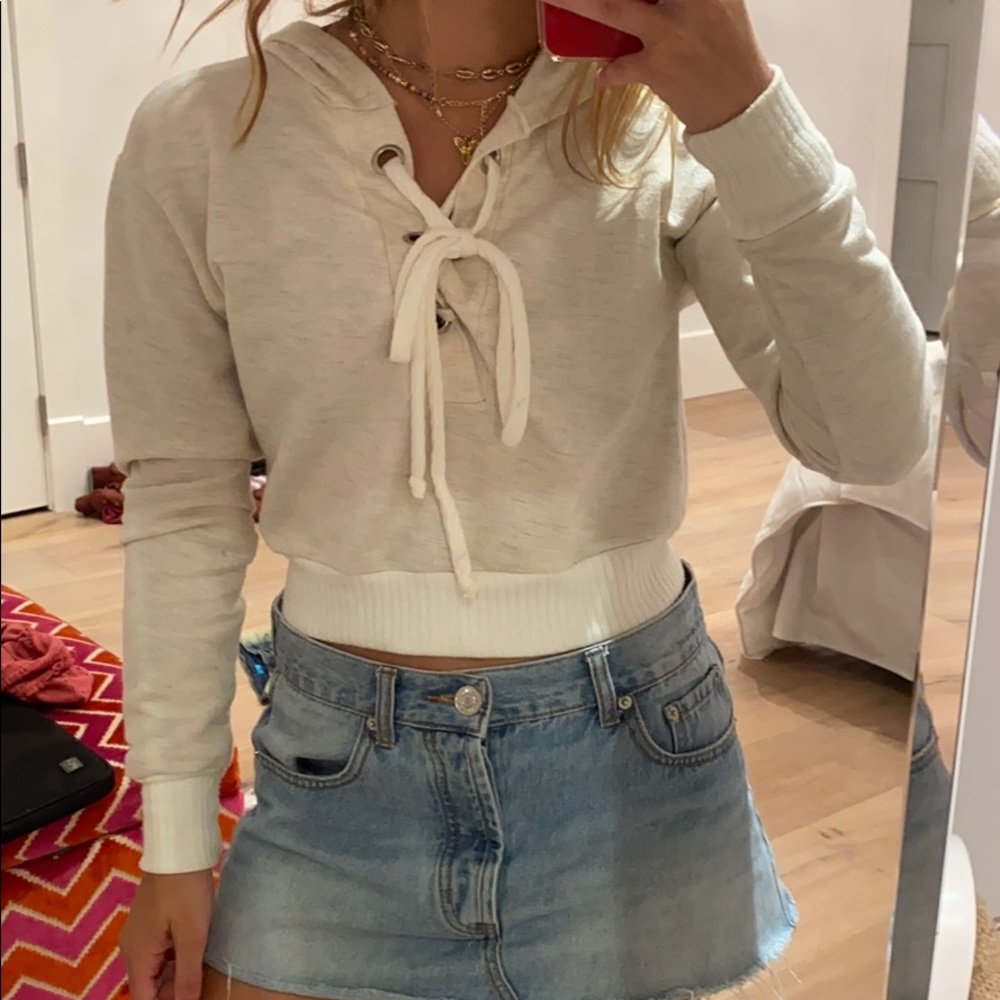 crop hoodie